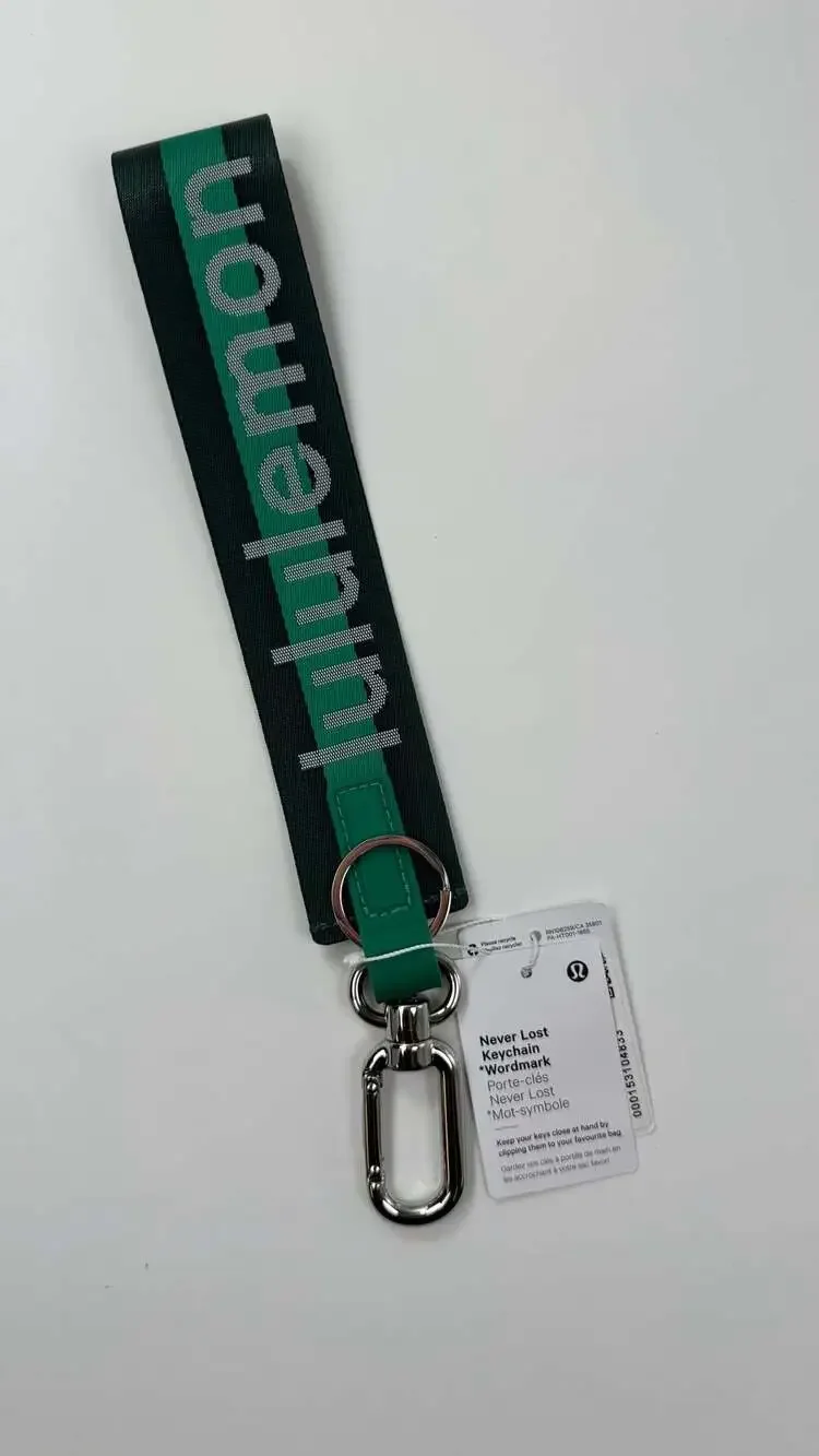 lululemon Never Lost Keychain - Wordmark